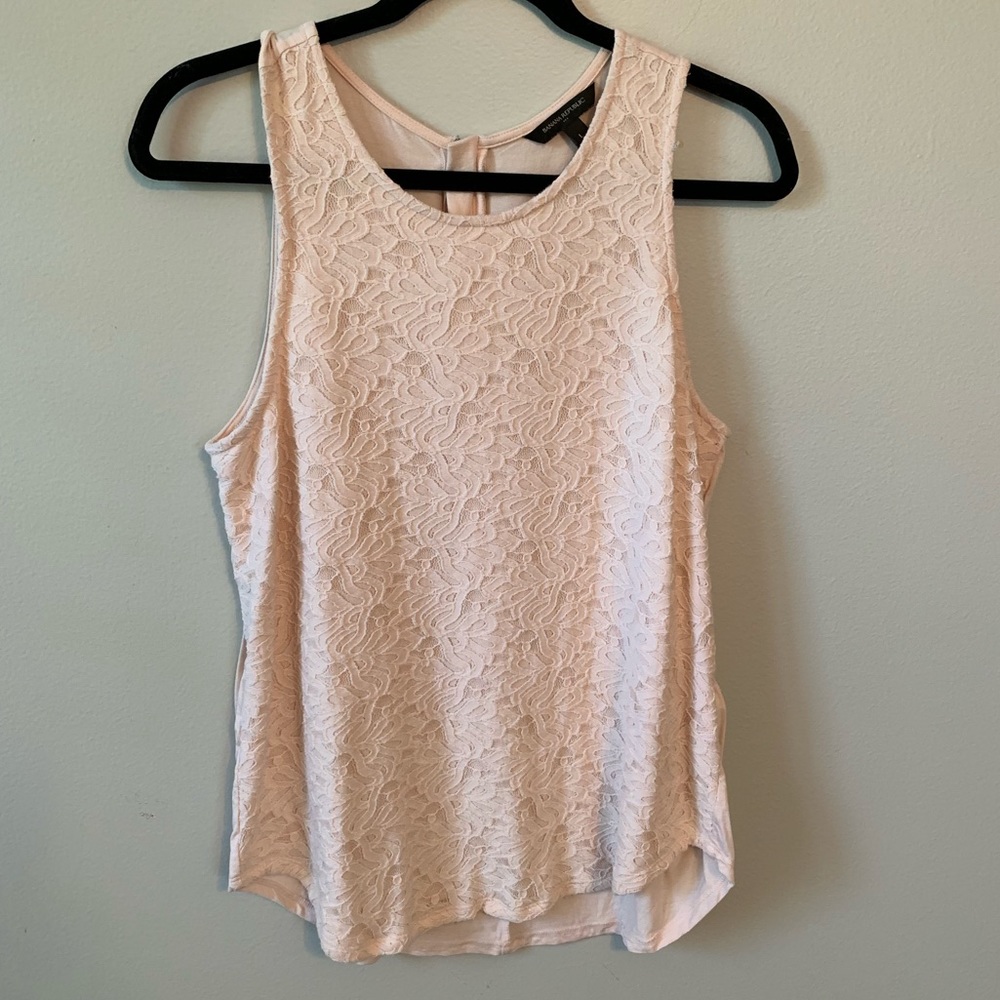 Banana Republic Blush Lace Tank Top